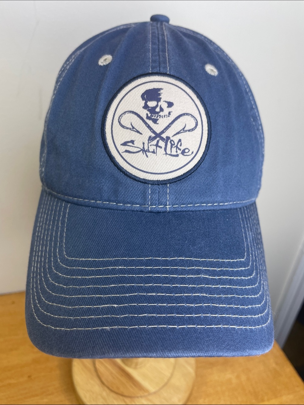 Salt Life Navy Blue Distressed Patch Cap